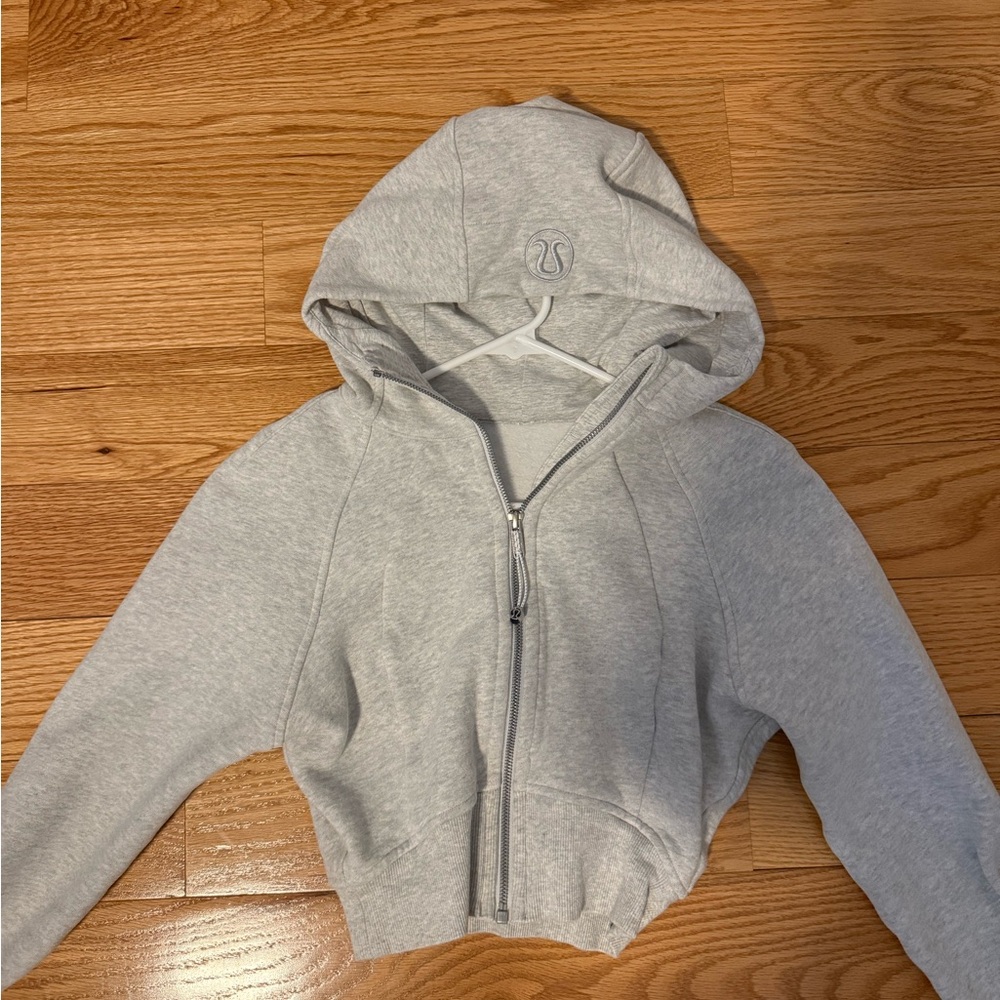 Lululemon Light Gray Scuba Full-Zip Hoodie